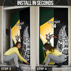 New Zealand and South Africa Rugby Custom Door Cover Maori Silver Fern Springbok Together - Aussie Hoodie