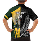New Zealand and South Africa Rugby Custom Family Matching Mermaid Dress and Hawaiian Shirt Maori Silver Fern Springbok Together - Aussie Hoodie