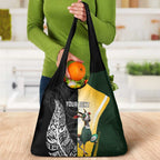 New Zealand and South Africa Rugby Custom Grocery Bag Maori Silver Fern Springbok Together - Aussie Hoodie