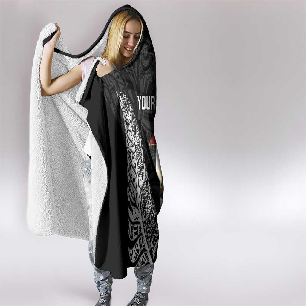 New Zealand and South Africa Rugby Custom Hooded Blanket Maori Silver Fern Springbok Together - Aussie Hoodie