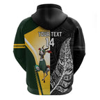 New Zealand and South Africa Rugby Custom Hoodie Maori Silver Fern Springbok Together - Aussie Hoodie
