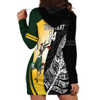 New Zealand and South Africa Rugby Custom Hoodie Dress Maori Silver Fern Springbok Together - Aussie Hoodie