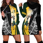 New Zealand and South Africa Rugby Custom Hoodie Dress Maori Silver Fern Springbok Together - Aussie Hoodie