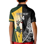 New Zealand and South Africa Rugby Custom Kid Polo Shirt Maori Silver Fern Springbok Together - Aussie Hoodie