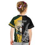 New Zealand and South Africa Rugby Custom Kid T Shirt Maori Silver Fern Springbok Together - Aussie Hoodie