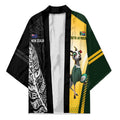 New Zealand and South Africa Rugby Custom Kimono Maori Silver Fern Springbok Together - Aussie Hoodie