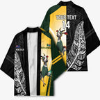 New Zealand and South Africa Rugby Custom Kimono Maori Silver Fern Springbok Together - Aussie Hoodie