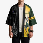 New Zealand and South Africa Rugby Custom Kimono Maori Silver Fern Springbok Together - Aussie Hoodie