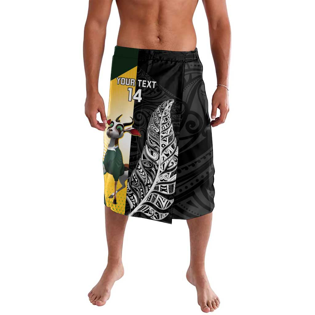 New Zealand and South Africa Rugby Custom Lavalava Maori Silver Fern Springbok Together - Aussie Hoodie