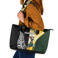 New Zealand and South Africa Rugby Custom Leather Tote Bag Maori Silver Fern Springbok Together - Aussie Hoodie