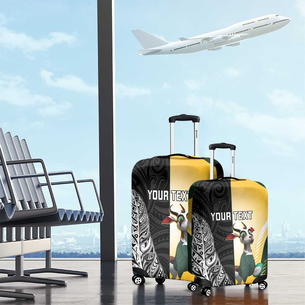 New Zealand and South Africa Rugby Custom Luggage Cover Maori Silver Fern Springbok Together - Aussie Hoodie