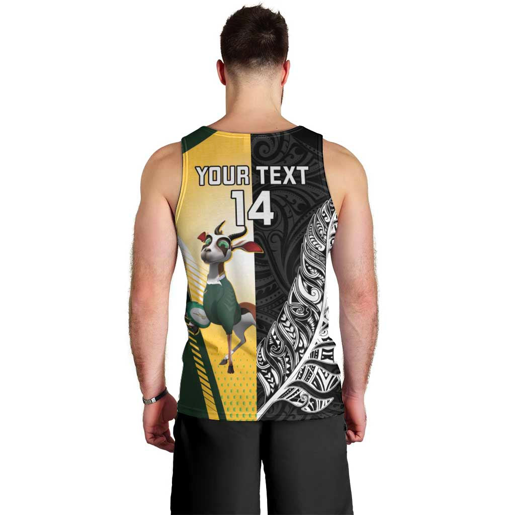 New Zealand and South Africa Rugby Custom Men Tank Top Maori Silver Fern Springbok Together - Aussie Hoodie