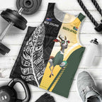 New Zealand and South Africa Rugby Custom Men Tank Top Maori Silver Fern Springbok Together - Aussie Hoodie