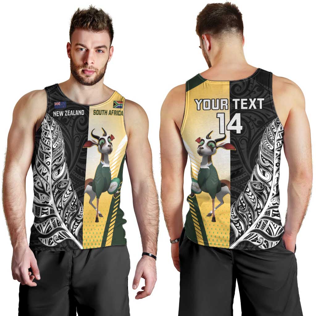 New Zealand and South Africa Rugby Custom Men Tank Top Maori Silver Fern Springbok Together - Aussie Hoodie