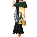 New Zealand and South Africa Rugby Custom Mermaid Dress Maori Silver Fern Springbok Together - Aussie Hoodie