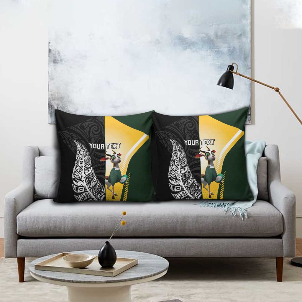 New Zealand and South Africa Rugby Custom Pillow Cover Maori Silver Fern Springbok Together - Aussie Hoodie