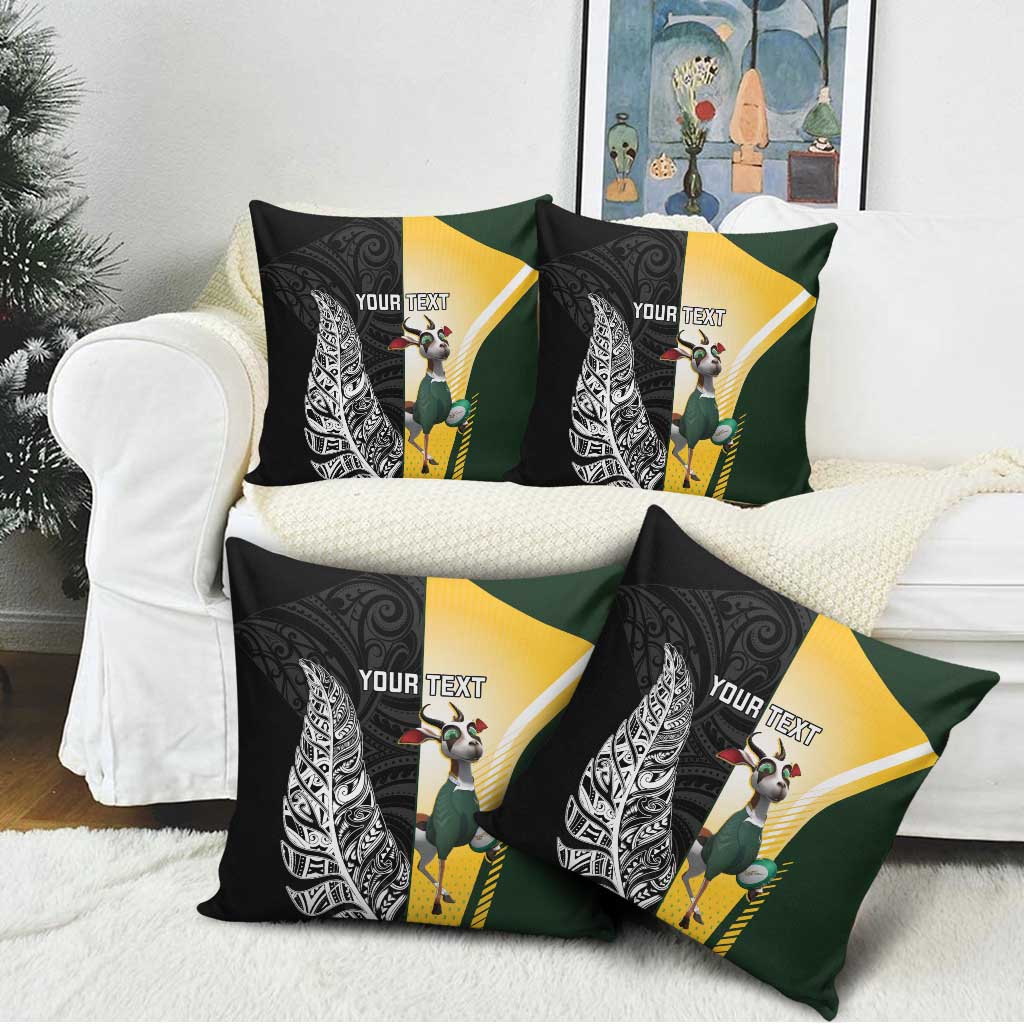 New Zealand and South Africa Rugby Custom Pillow Cover Maori Silver Fern Springbok Together - Aussie Hoodie