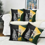 New Zealand and South Africa Rugby Custom Pillow Cover Maori Silver Fern Springbok Together - Aussie Hoodie