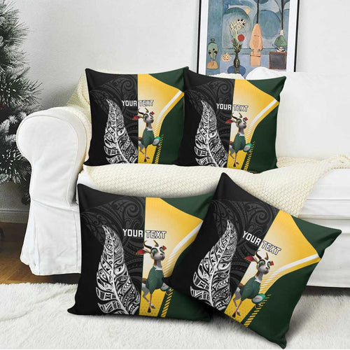 New Zealand and South Africa Rugby Custom Pillow Cover Maori Silver Fern Springbok Together - Aussie Hoodie