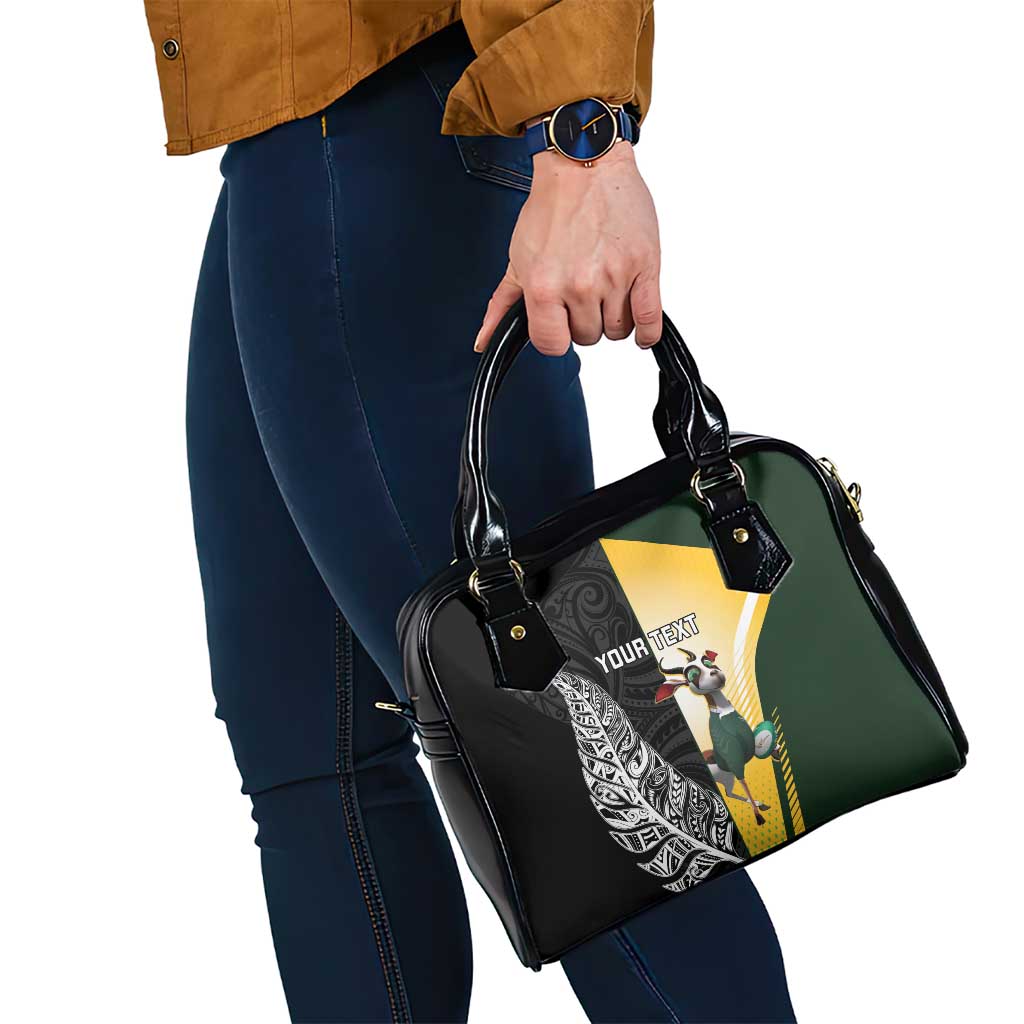 New Zealand and South Africa Rugby Custom Shoulder Handbag Maori Silver Fern Springbok Together - Aussie Hoodie