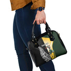 New Zealand and South Africa Rugby Custom Shoulder Handbag Maori Silver Fern Springbok Together - Aussie Hoodie