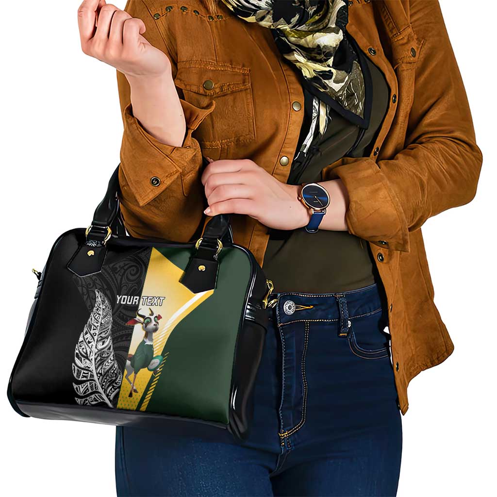 New Zealand and South Africa Rugby Custom Shoulder Handbag Maori Silver Fern Springbok Together - Aussie Hoodie