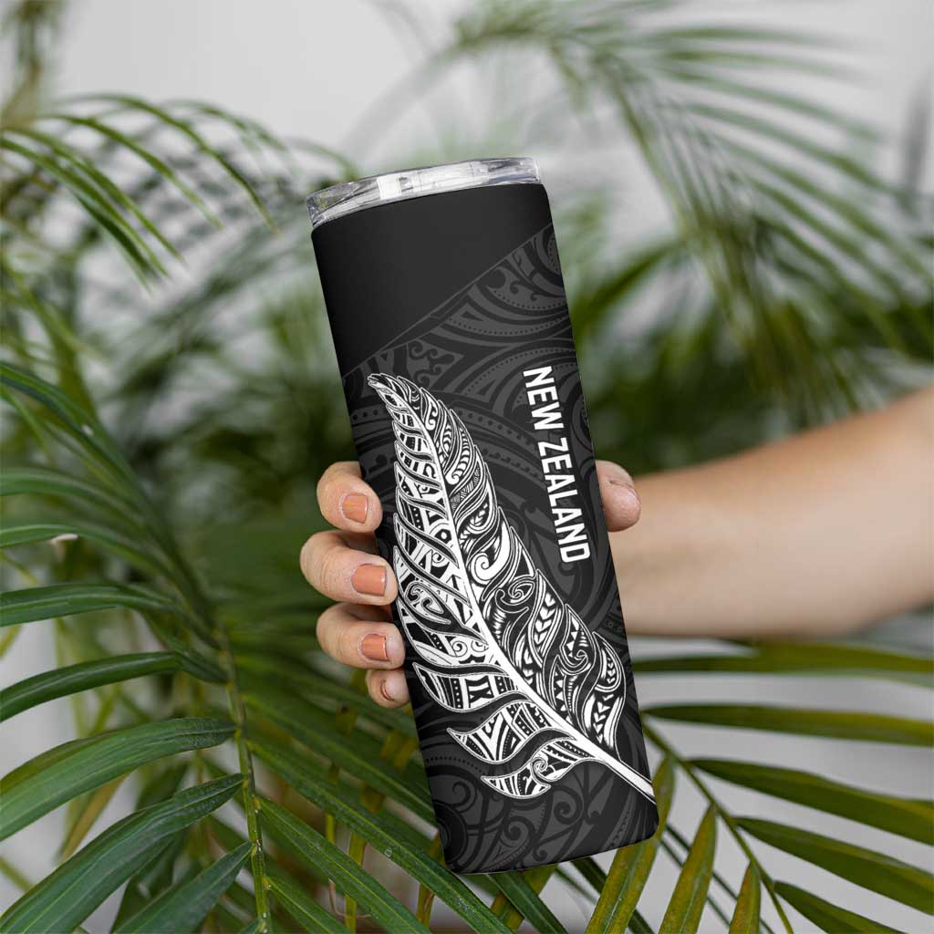 New Zealand and South Africa Rugby Skinny Tumbler Maori Silver Fern Springbok Together - Aussie Hoodie