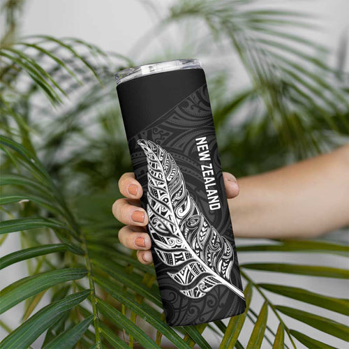 New Zealand and South Africa Rugby Skinny Tumbler Maori Silver Fern Springbok Together - Aussie Hoodie