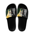 New Zealand and South Africa Rugby Custom Slide Sandals Maori Silver Fern Springbok Together - Aussie Hoodie