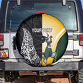 New Zealand and South Africa Rugby Custom Spare Tire Cover Maori Silver Fern Springbok Together - Aussie Hoodie