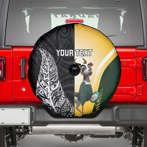 New Zealand and South Africa Rugby Custom Spare Tire Cover Maori Silver Fern Springbok Together - Aussie Hoodie