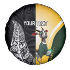 New Zealand and South Africa Rugby Custom Spare Tire Cover Maori Silver Fern Springbok Together - Aussie Hoodie