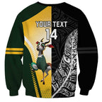 New Zealand and South Africa Rugby Custom Sweatshirt Maori Silver Fern Springbok Together - Aussie Hoodie