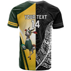 New Zealand and South Africa Rugby Custom T Shirt Maori Silver Fern Springbok Together - Aussie Hoodie