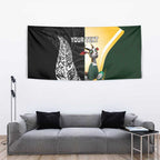 New Zealand and South Africa Rugby Custom Tapestry Maori Silver Fern Springbok Together - Aussie Hoodie