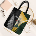 New Zealand and South Africa Rugby Custom Tote Bag Maori Silver Fern Springbok Together - Aussie Hoodie