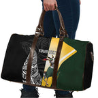 New Zealand and South Africa Rugby Custom Travel Bag Maori Silver Fern Springbok Together - Aussie Hoodie