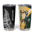 New Zealand and South Africa Rugby Tumbler Cup Maori Silver Fern Springbok Together - Aussie Hoodie