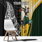 New Zealand and South Africa Rugby Custom Window Curtain Maori Silver Fern Springbok Together - Aussie Hoodie
