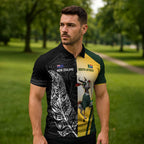 New Zealand and South Africa Rugby Custom Zipper Polo Shirt Maori Silver Fern Springbok Together - Aussie Hoodie