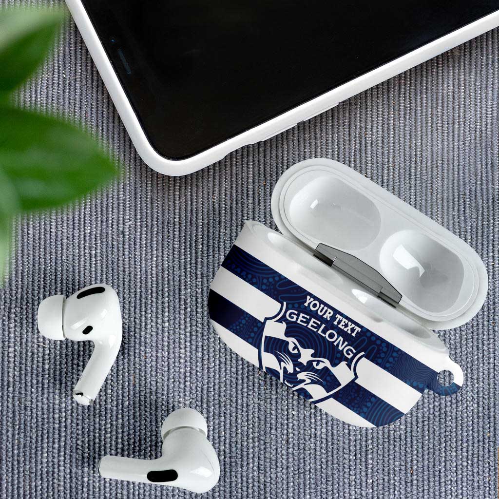 AFL Cats Football Custom AirPods Case Geelong Proud Indigenous Art - Aussie Hoodie