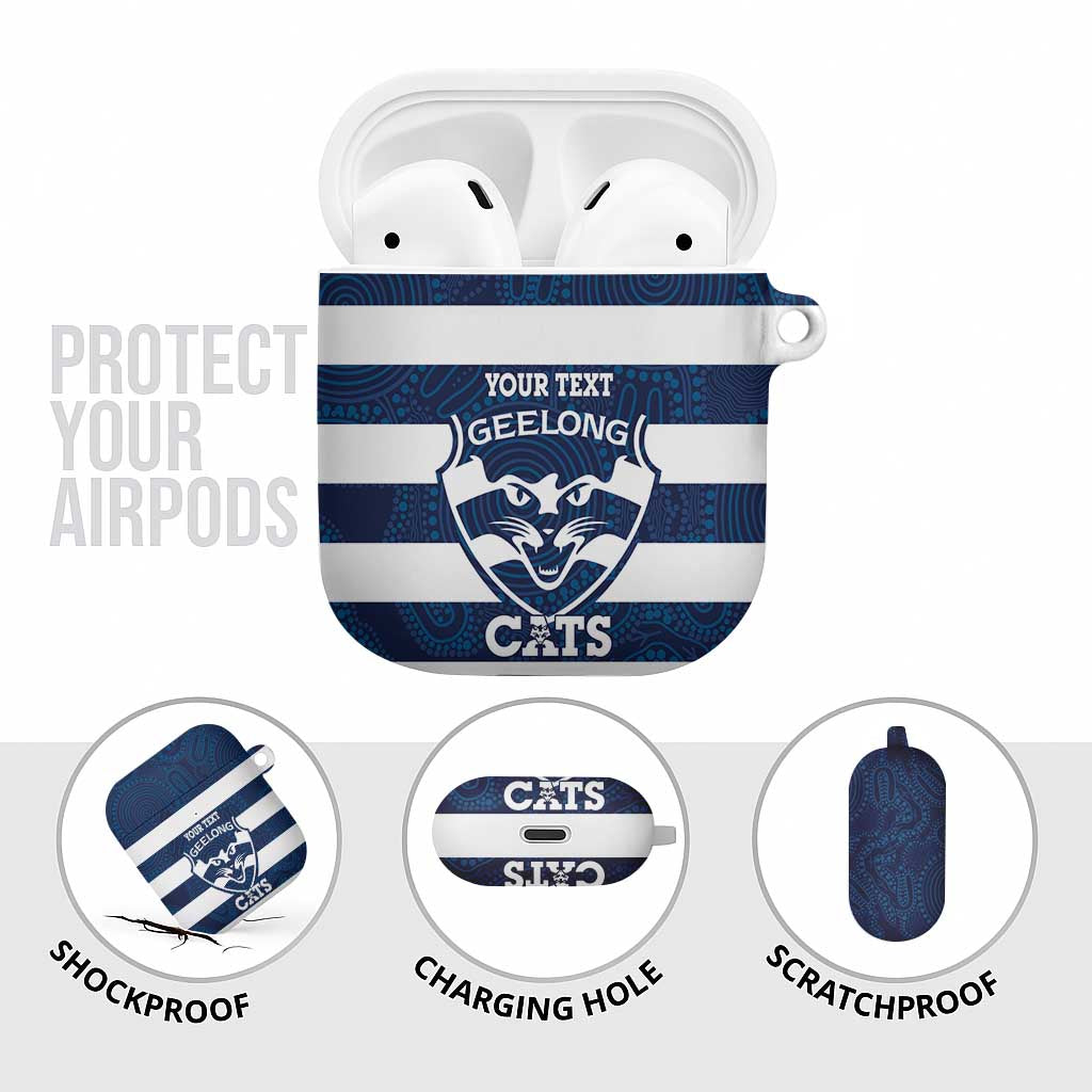 AFL Cats Football Custom AirPods Case Geelong Proud Indigenous Art - Aussie Hoodie