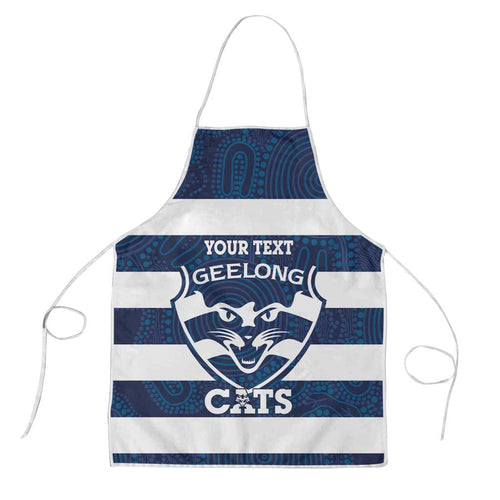 AFL Cats Football Custom Apron Geelong Proud Indigenous Art - Aussie Hoodie