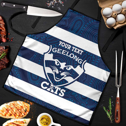AFL Cats Football Custom Apron Geelong Proud Indigenous Art - Aussie Hoodie