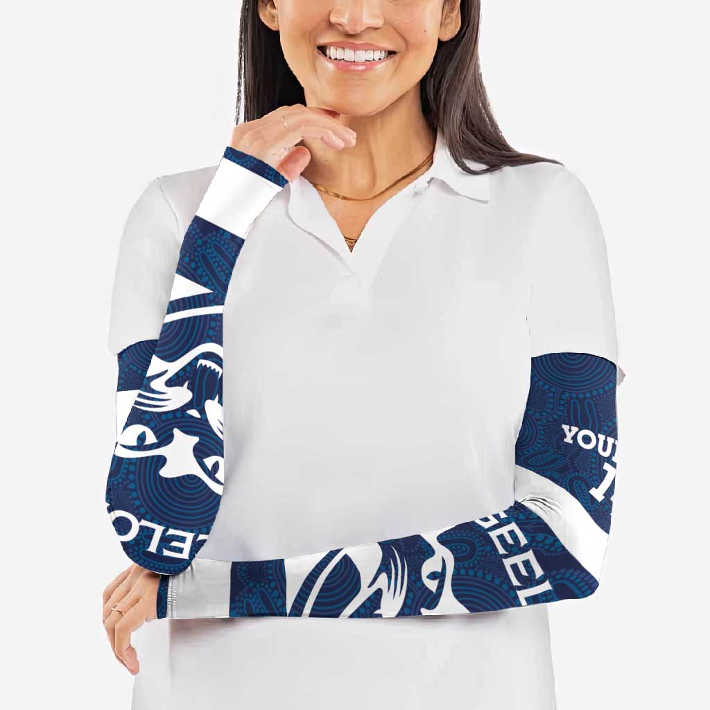 AFL Cats Football Custom Arm Sleeves Geelong Proud Indigenous Art - Aussie Hoodie