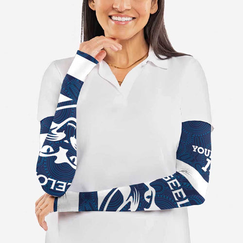 AFL Cats Football Custom Arm Sleeves Geelong Proud Indigenous Art - Aussie Hoodie
