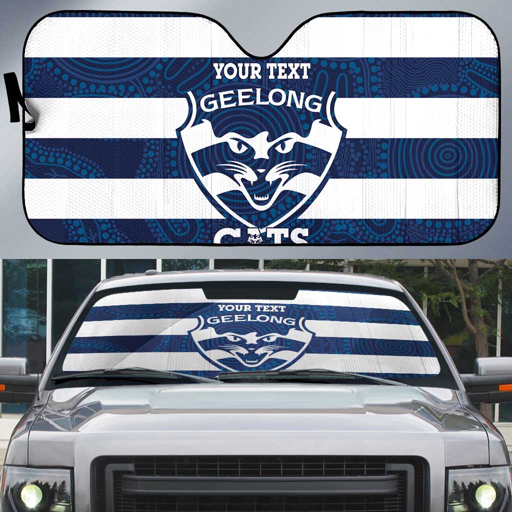 AFL Cats Football Custom Auto Sun Shade Geelong Proud Indigenous Art - Aussie Hoodie
