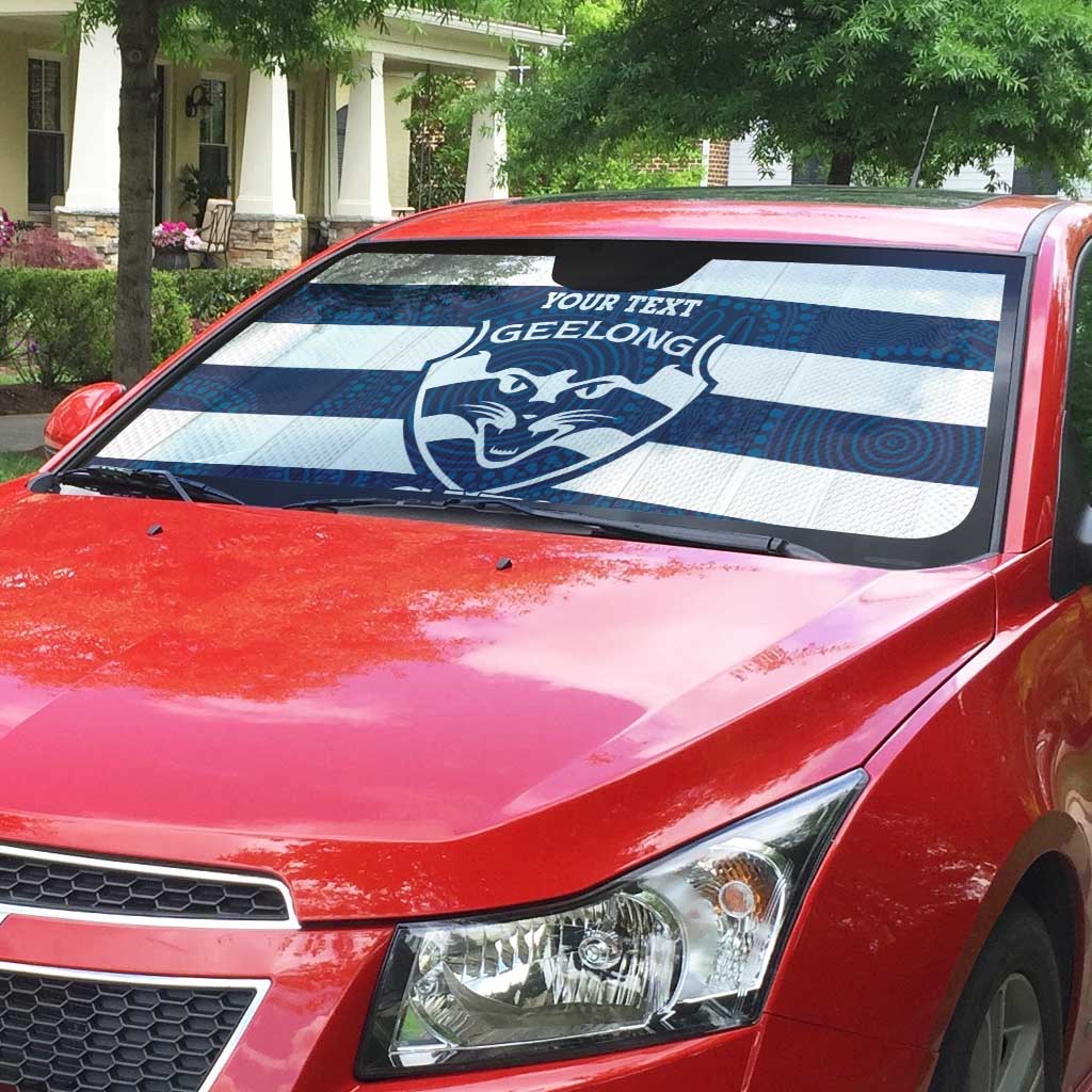 AFL Cats Football Custom Auto Sun Shade Geelong Proud Indigenous Art - Aussie Hoodie