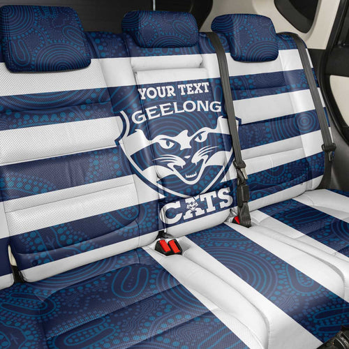 AFL Cats Football Custom Back Car Seat Cover Geelong Proud Indigenous Art - Aussie Hoodie