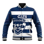 AFL Cats Football Custom Baseball Jacket Geelong Proud Indigenous Art - Aussie Hoodie